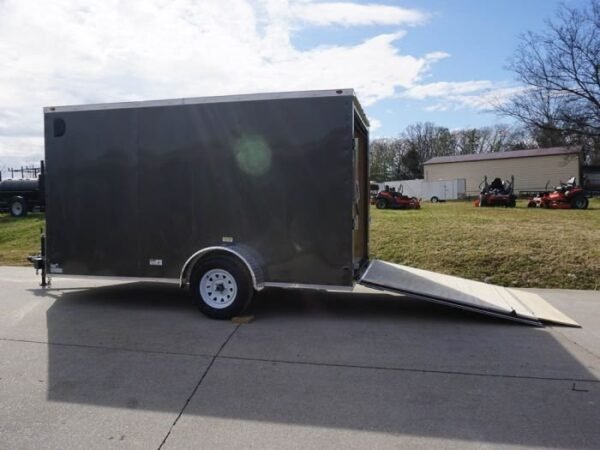 7×12 Enclosed Charcoal Trailer with Silver ATP 3500lb Axle Storage - Image 14