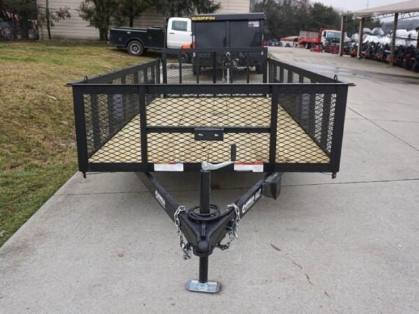 6.4×14 Dovetail Utility Trailer with 2ft Mesh Sides (2) 3500lb Axle