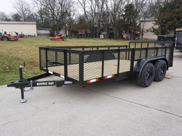 6.4×14 Dovetail Utility Trailer with 2ft Mesh Sides (2) 3500lb Axle - Image 2
