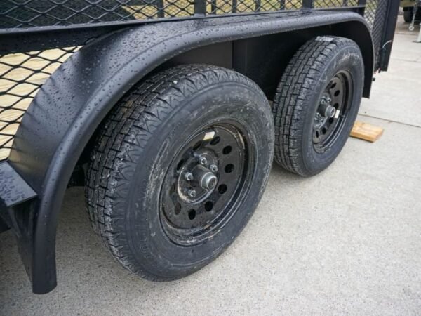 6.4×14 Dovetail Utility Trailer with 2ft Mesh Sides (2) 3500lb Axle - Image 13