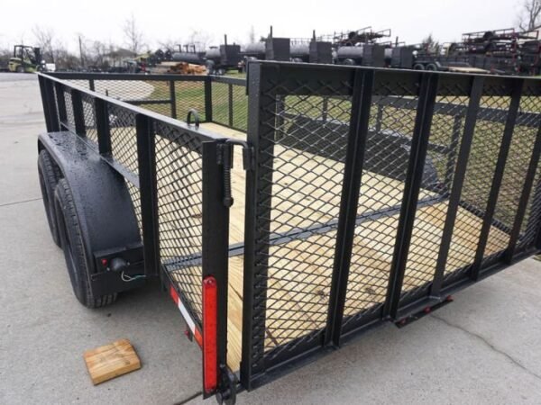6.4×14 Dovetail Utility Trailer with 2ft Mesh Sides (2) 3500lb Axle - Image 16