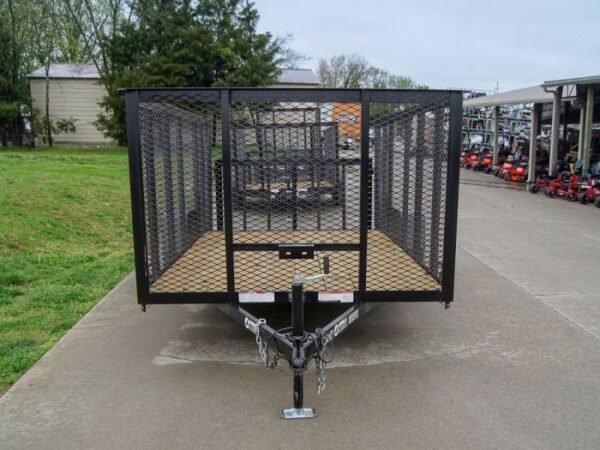 6.4×12 Dovetail Utility Trailer with 4ft Mesh Sides 3,500lb Axle - Image 2