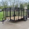 6.4×12 Dovetail Utility Trailer with 4ft Mesh Sides 3,500lb Axle