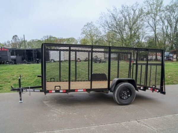 6.4×12 Dovetail Utility Trailer with 4ft Mesh Sides 3,500lb Axle - Image 3