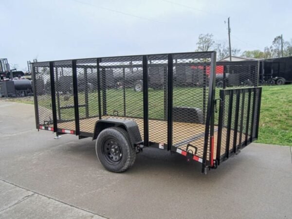 6.4×12 Dovetail Utility Trailer with 4ft Mesh Sides 3,500lb Axle - Image 4