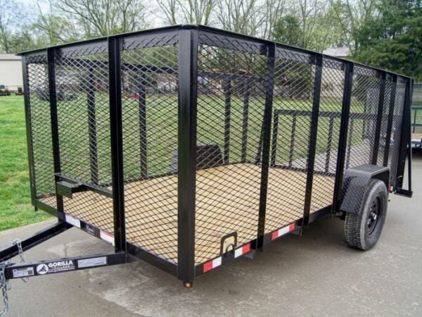 6.4×12 Dovetail Utility Trailer with 4ft Mesh Sides 3,500lb Axle - Image 11