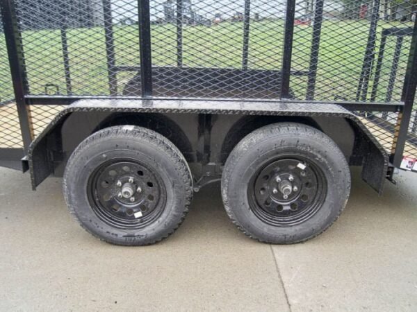 6.4×12 Dovetail Utility Trailer with 4ft Mesh Sides (2) 3,500lb Axles - Image 14