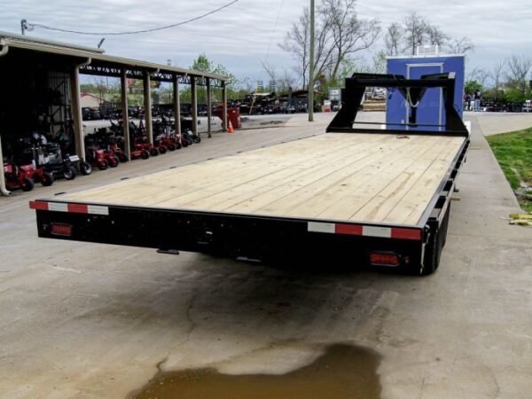8.5×25 IBeam Gooseneck Straight Deckover Trailer (2) 7K Axles Slide Ramps - Image 5