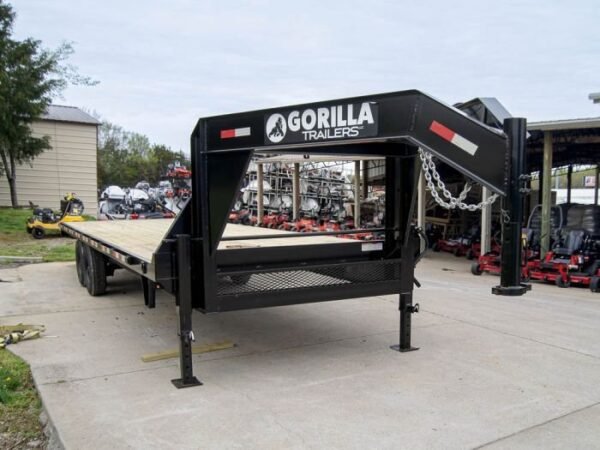 8.5×25 IBeam Gooseneck Straight Deckover Trailer (2) 7K Axles Slide Ramps - Image 8