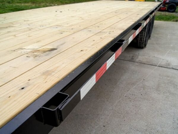 8.5×25 IBeam Gooseneck Straight Deckover Trailer (2) 7K Axles Slide Ramps - Image 11