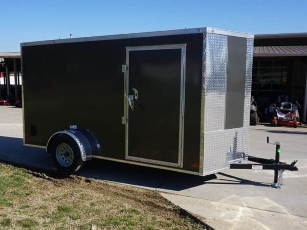 Enclosed Trailer 6’x12′ Charcoal- V-Nose 3,500 lb. Axle Storage - Image 10
