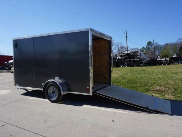 Enclosed Trailer 6’x12′ Charcoal- V-Nose 3,500 lb. Axle Storage - Image 18