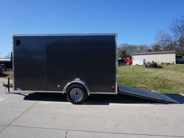 Enclosed Trailer 6’x12′ Charcoal- V-Nose 3,500 lb. Axle Storage - Image 19