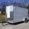 Enclosed Trailer 6’x12′ White V-Nose 3,500 lb. Axle Polycore Side Storage