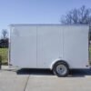 Enclosed Trailer 6’x12′ White V-Nose 3,500 lb. Axle Polycore Side Storage - Image 3