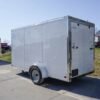 Enclosed Trailer 6’x12′ White V-Nose 3,500 lb. Axle Polycore Side Storage - Image 4
