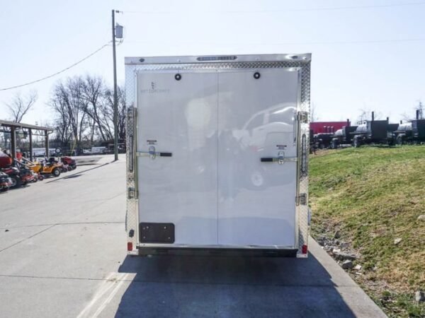 Enclosed Trailer 6’x12′ White V-Nose 3,500 lb. Axle Polycore Side Storage - Image 5