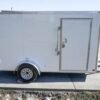 Enclosed Trailer 6’x12′ White V-Nose 3,500 lb. Axle Polycore Side Storage - Image 7