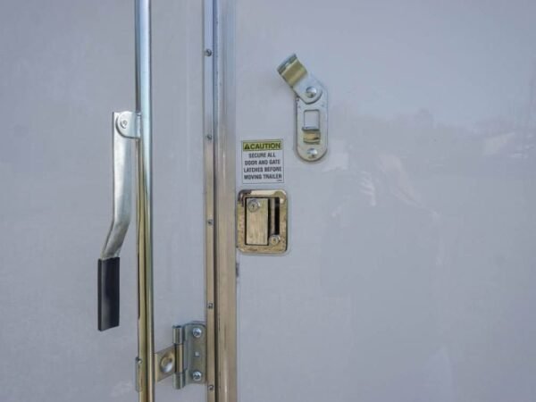 Enclosed Trailer 6’x12′ White V-Nose 3,500 lb. Axle Polycore Side Storage - Image 8