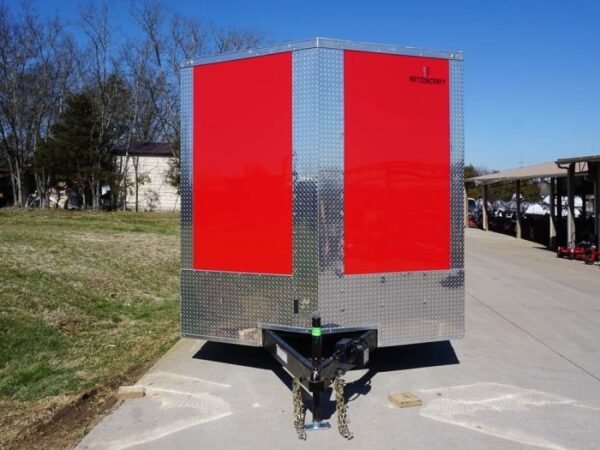 8.5×24 Red Enclosed Trailer (2) 5200lb Axles 7.5 Interior Height Storage - Image 2