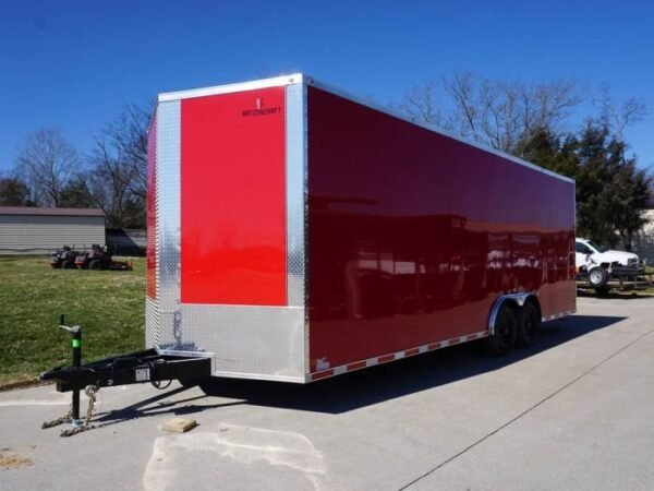 8.5×24 Red Enclosed Trailer (2) 5200lb Axles 7.5 Interior Height Storage - Image 3