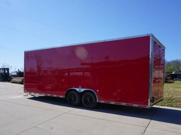 8.5×24 Red Enclosed Trailer (2) 5200lb Axles 7.5 Interior Height Storage - Image 5