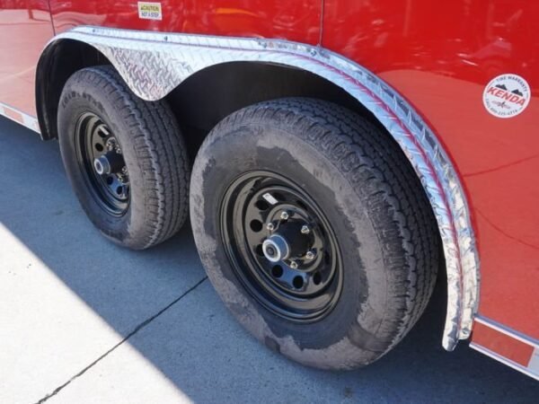 8.5×24 Red Enclosed Trailer (2) 5200lb Axles 7.5 Interior Height Storage - Image 6
