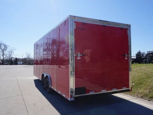 8.5×24 Red Enclosed Trailer (2) 5200lb Axles 7.5 Interior Height Storage - Image 8