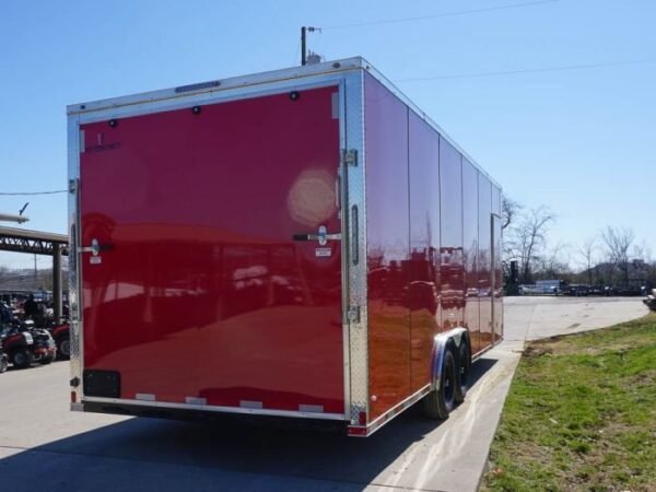8.5×24 Red Enclosed Trailer (2) 5200lb Axles 7.5 Interior Height Storage - Image 9
