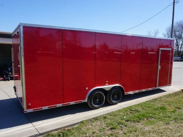 8.5×24 Red Enclosed Trailer (2) 5200lb Axles 7.5 Interior Height Storage - Image 10