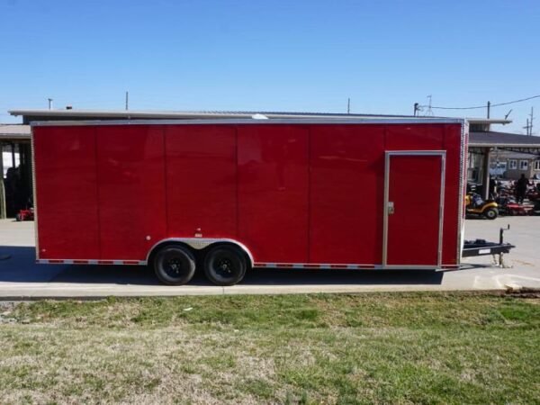8.5×24 Red Enclosed Trailer (2) 5200lb Axles 7.5 Interior Height Storage - Image 11