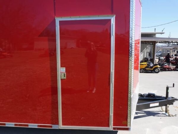 8.5×24 Red Enclosed Trailer (2) 5200lb Axles 7.5 Interior Height Storage - Image 12