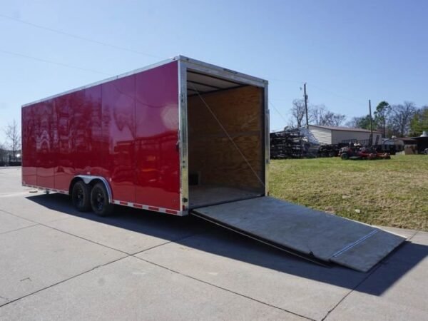 8.5×24 Red Enclosed Trailer (2) 5200lb Axles 7.5 Interior Height Storage - Image 14