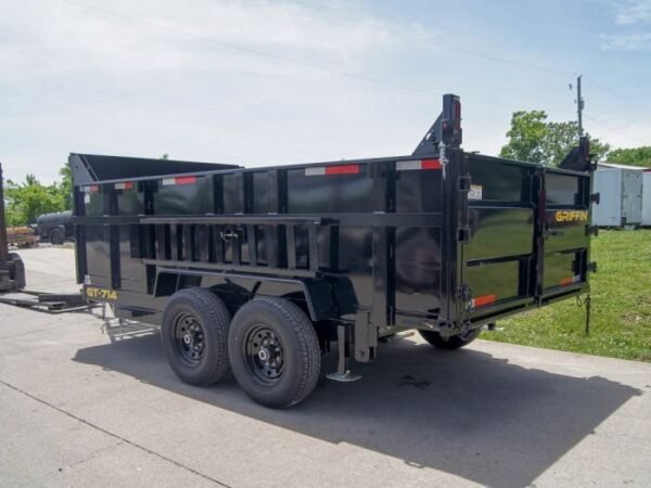 7×14 Telescopic Dump Trailer with 3ft Sides (2) 7K Axles - Image 4