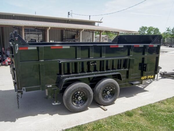 7×14 Telescopic Dump Trailer with 3ft Sides (2) 7K Axles - Image 6