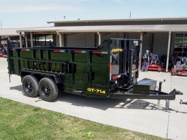 7×14 Telescopic Dump Trailer with 3ft Sides (2) 7K Axles - Image 7