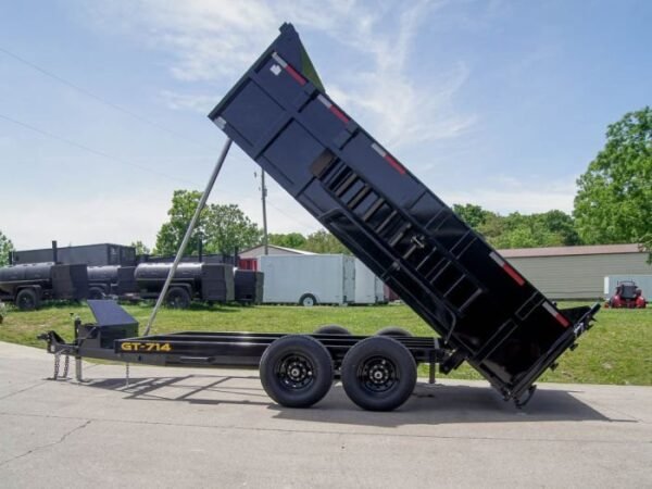 7×14 Telescopic Dump Trailer with 3ft Sides (2) 7K Axles - Image 16