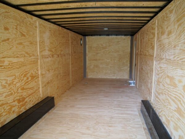 8.5×32 Flat Nose Black Enclosed Trailer (3) 7K Axles - Image 4
