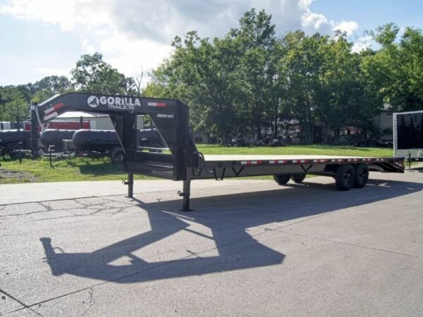 8.5×30 IBeam Gooseneck Deckover Trailer (2) 7K Axles King Kong Ramps - Image 7