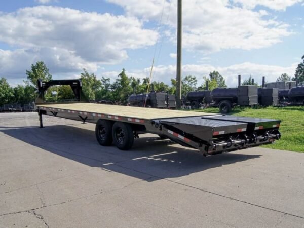 8.5×30 IBeam Gooseneck Deckover Trailer (2) 7K Axles King Kong Ramps - Image 6