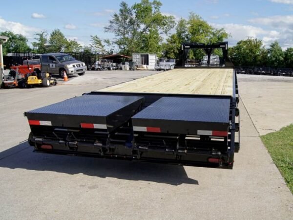 8.5×30 IBeam Gooseneck Deckover Trailer (2) 7K Axles King Kong Ramps - Image 5