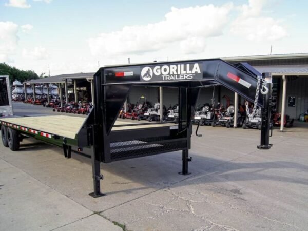 8.5×30 IBeam Gooseneck Deckover Trailer (2) 7K Axles King Kong Ramps - Image 3