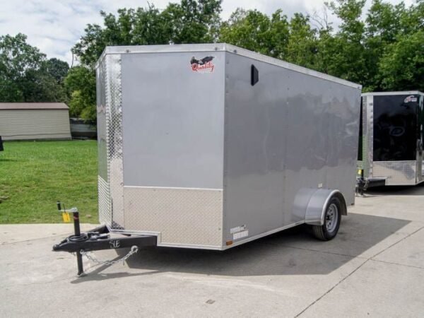 7×12 Silver Frost V-Nose Enclosed Trailer 3,500lb Axles - Image 2