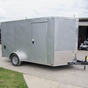 7×12 Silver Frost V-Nose Enclosed Trailer 3,500lb Axles