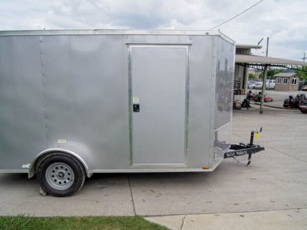 7×12 Silver Frost V-Nose Enclosed Trailer 3,500lb Axles - Image 15