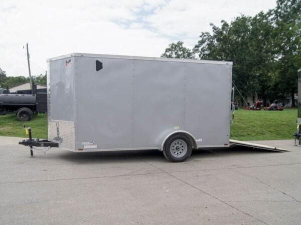 7×12 Silver Frost V-Nose Enclosed Trailer 3,500lb Axles - Image 8
