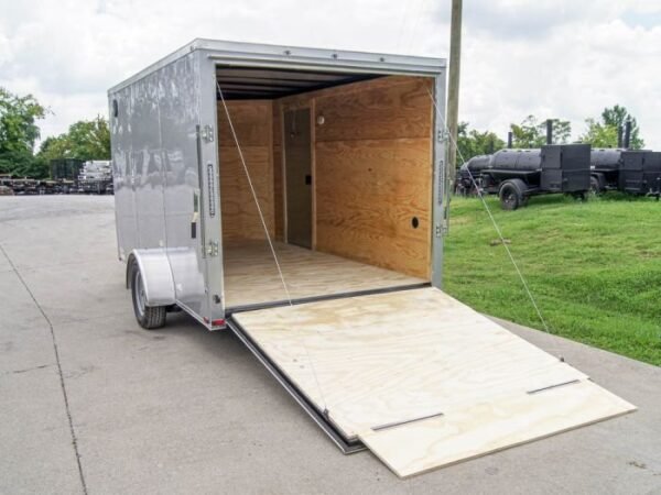 7×12 Silver Frost V-Nose Enclosed Trailer 3,500lb Axles - Image 9
