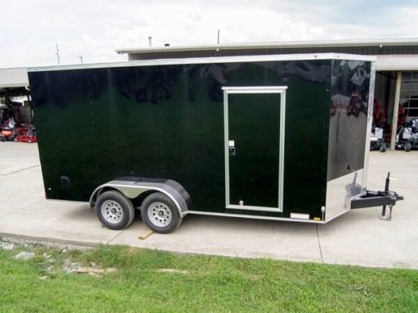 7×16 Black V-Nose Enclosed Storage Trailer (2) 3,500lb Axles - Image 7