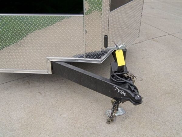 7×16 Black V-Nose Enclosed Storage Trailer (2) 3,500lb Axles - Image 10