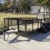 6.4×14 Straight Deck Utility Trailer 2ft Mesh Sides (2) 3500lb Axles